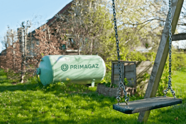 Chauffage au gaz propane avec une citerne aérienne 